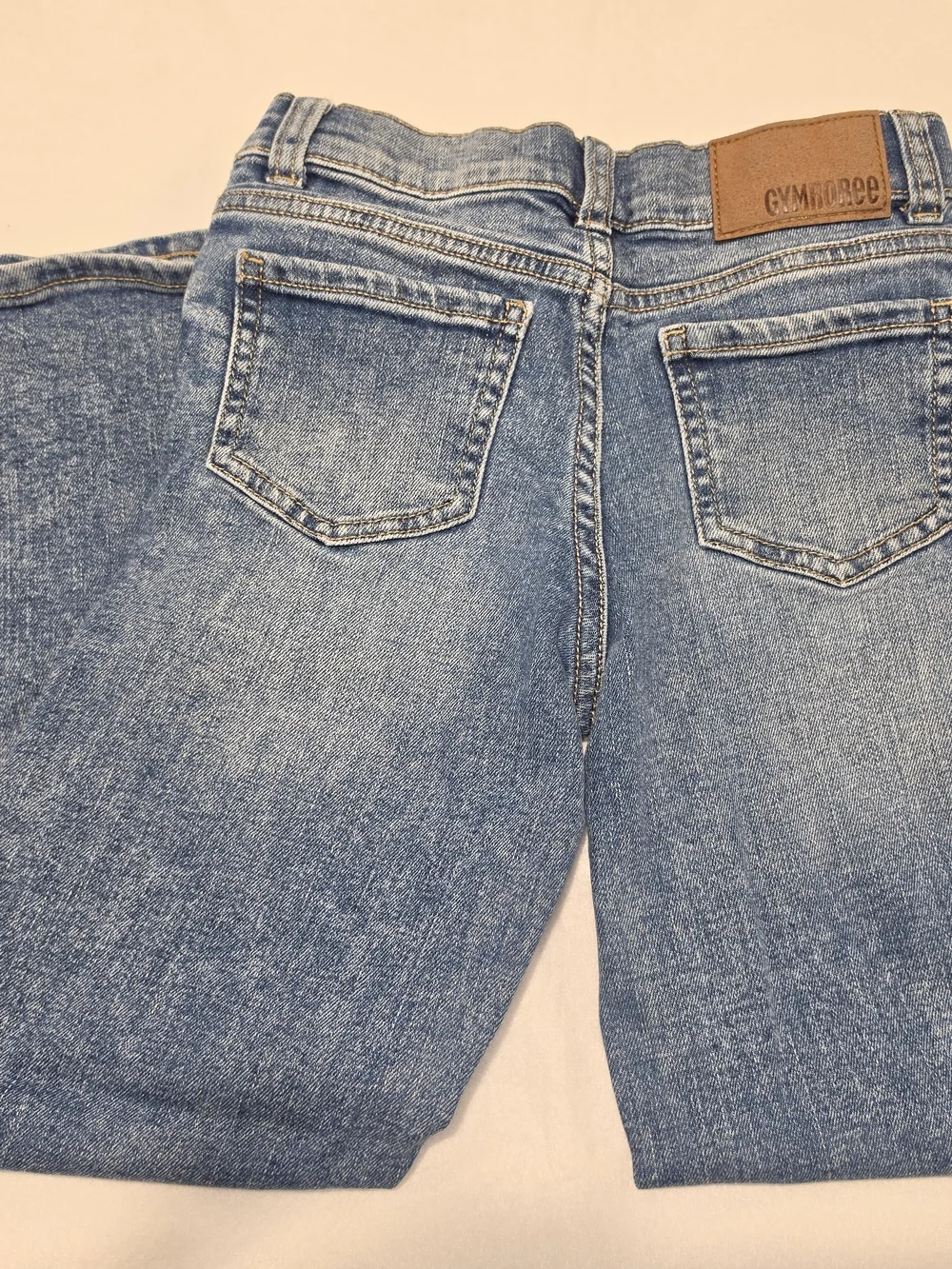 Girls Gymboree Blue Wide Leg Jeans with Rhinestone Dots